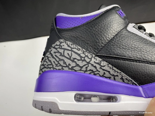 3 Retro Air 050 Purple Court Jordan Black CT8532 0710